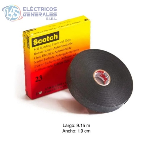 CINTA SCOTCH 23 AUTOFUNDENTE 3/4 X 9.15M NEGRO 3M