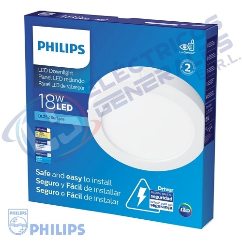PANEL CIRCULAR/CUADRADO ADOSADO 22W PHILIPS - DN017C